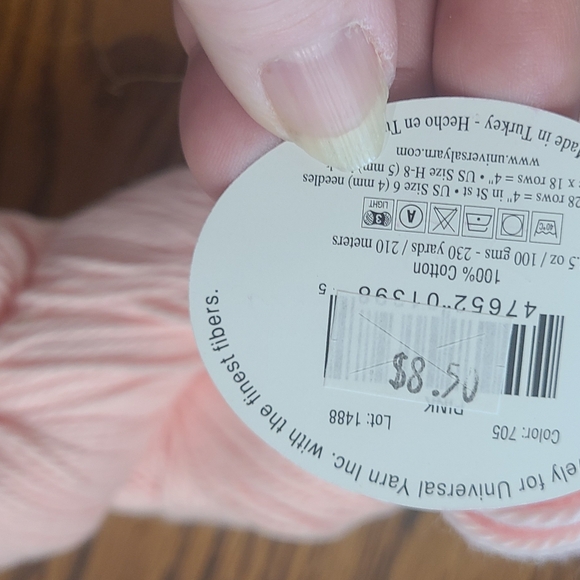 Universal Yarn Inc Cotton Supreme DK Pink - Picture 3 of 3